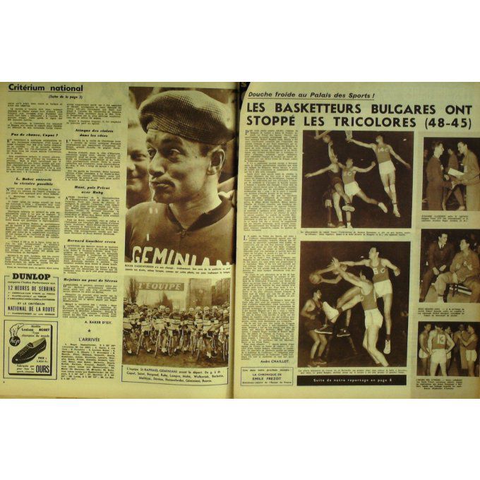 Miroir Sprint 1956 #  511 26 Mar Hassenforder Geminiani France Bulgarie Hassenforder