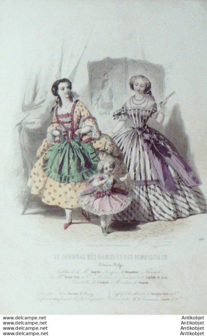 Journal des Dames Demoiselles 1859 # 589 Travestissements (Maison Gagelin)