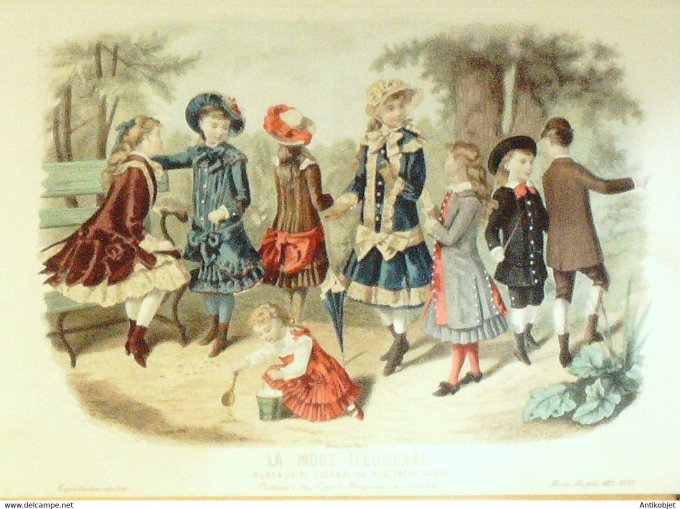 Gravure de mode Gazette de Famille 1889 n°02 (Maison Léoty)