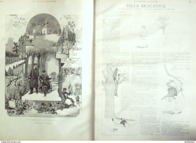 Le Monde illustré 1887 n°1577 Florencfête Victor Emmanuel e cirque Molier duchesse d'Uzès