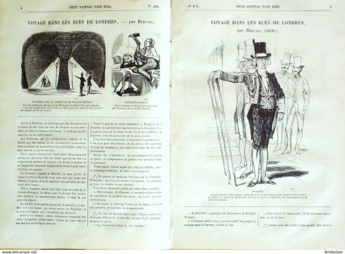 Petit journal pour Rire 1864 # 539 Voyage dans les rues de Londres Bertall