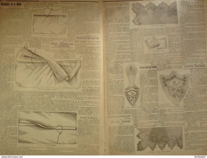 La Mode du Petit journal 1898 n° 48 Toilettes Costumes Passementerie
