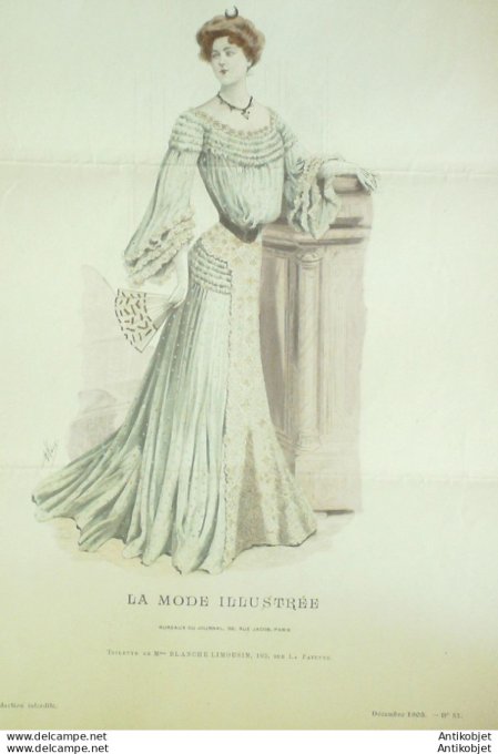Gravure Mode illustree 1903 # 51 (Old Fashion plate) rare