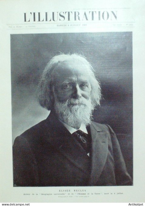 L'illustration 1905 n°3254 Elisée Reclus Brest (29) Ukraine Odessa Cuirassé Kniaz-Potemkine Norvège 