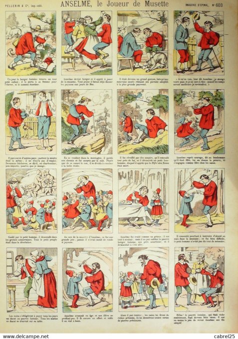 Anselme Joueur  de Musette (Pellerin d'epinal)