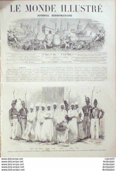 Le Monde illustré 1864 n°365 Haiti Dieu Vaudoux Mexique Guanajato Charles Penaud