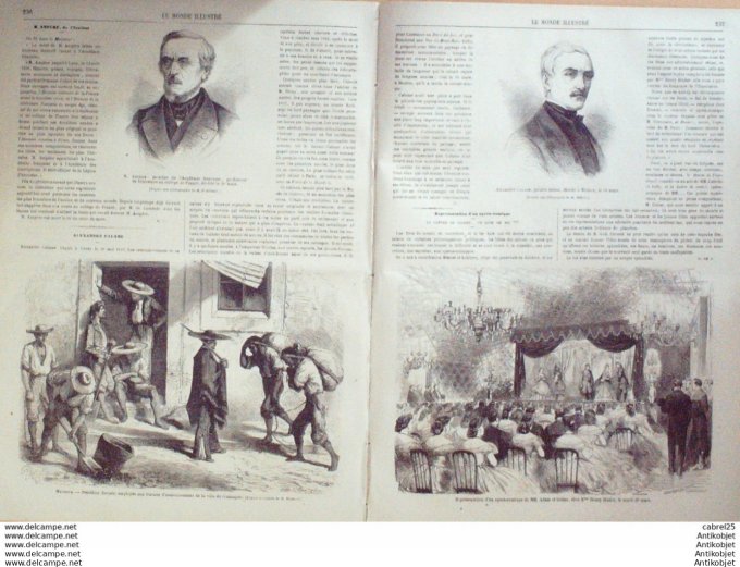 Le Monde illustré 1864 n°365 Haiti Dieu Vaudoux Mexique Guanajato Charles Penaud