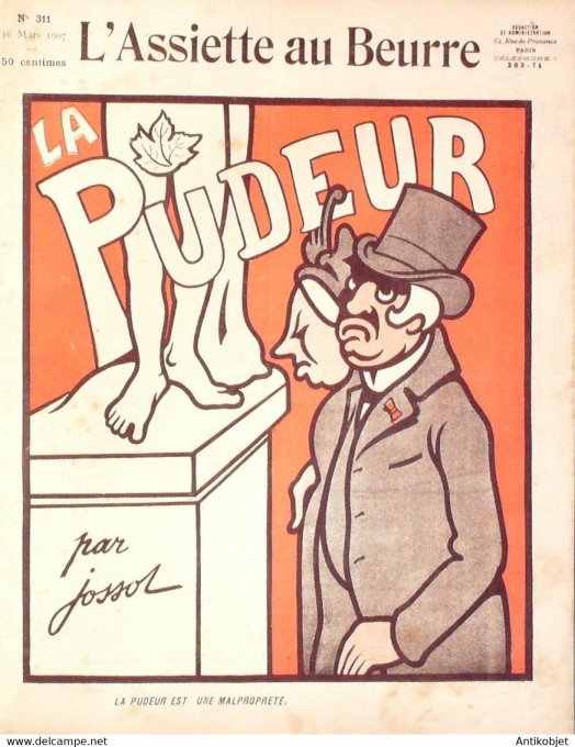 L'Assiette au beurre 1907 n°311 La Pudeur Jossot