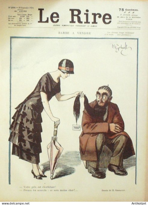 Le Rire 1924-09-20 # 294 Journal humoristique Ed.Originale Tailleur homme