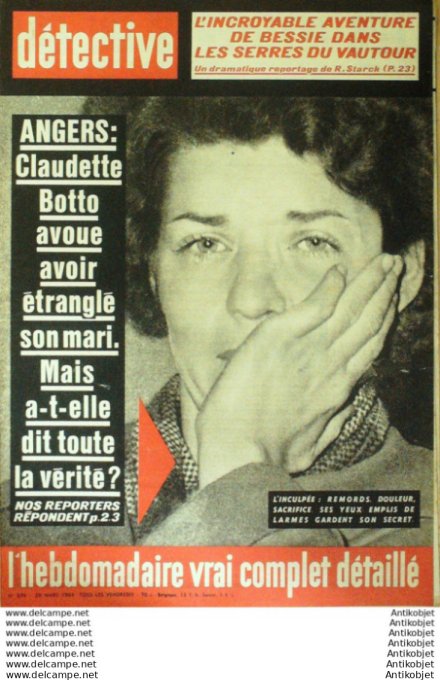 Détective 1963 # 874 Creil Le Portel Angers Gagny Tourcoing Petit-Couronne