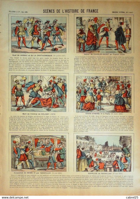 Scenes  de L'histoire  de France  (Pellerin d'epinal)