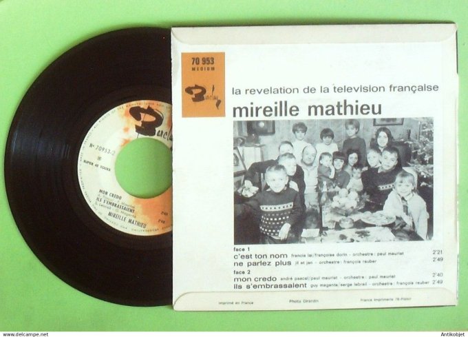 Mathieu Mireille 45T EP Mon Credo 1966