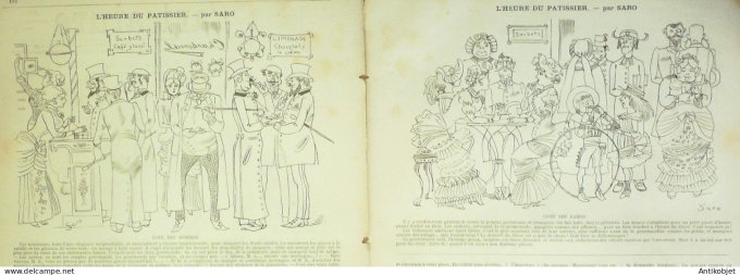 La Caricature 1882 #119 Mariage Dot Robida Heure du patissier Saro