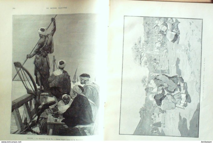 Le Monde illustré 1892 n°1858 Egypte Nil Suisse Fribourg Stemer Salpêtrière