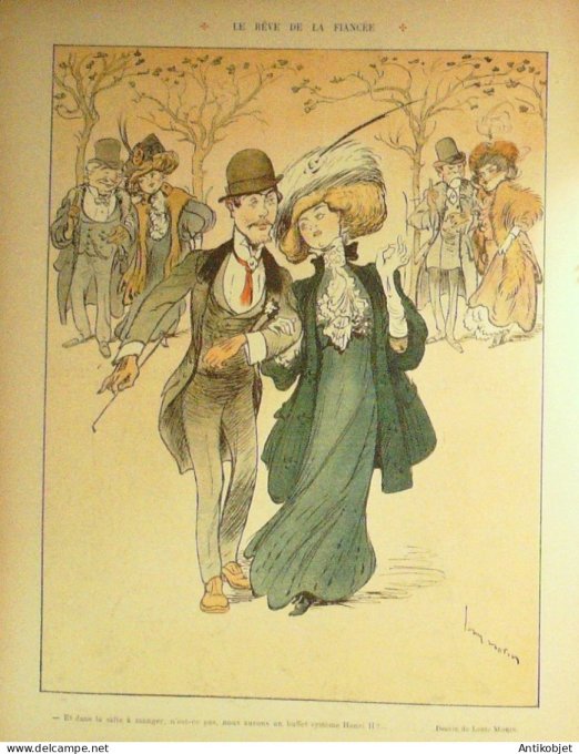 Le Rire 1907 n°210 Poulbot Bac Florès Roubille Burret Radiguet Guillaume Muller Delaw