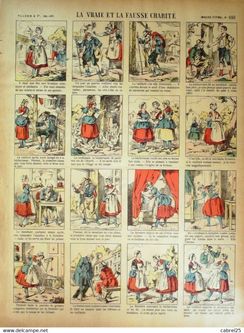 La Vraie Charite & La Fausse Charite (Pellerin d'epinal)