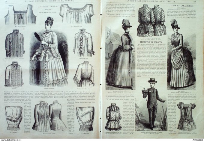 La Mode illustrée 1887 28è année complète reliée 52º (Amazone)