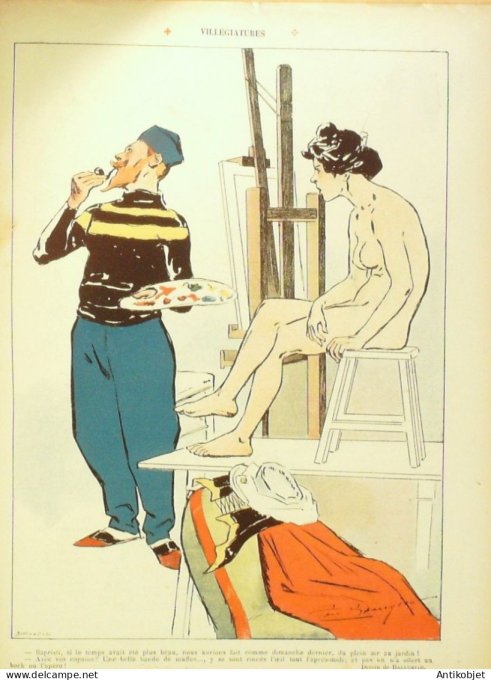 Le Rire 1907-08- 3 # 235 Journal humoristique Ed.Originale Les tapeurs