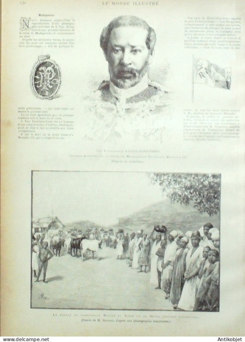 Le Monde illustré 1886 n°1509 Niger Soudan Madagascar Ranavalo Manjaka III