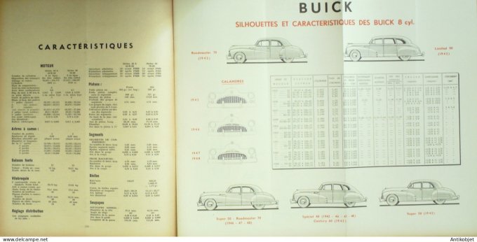 Revue Tech. Automobile 1949 Buick Types 40 50 60 70 90 Citroen diésel 45
