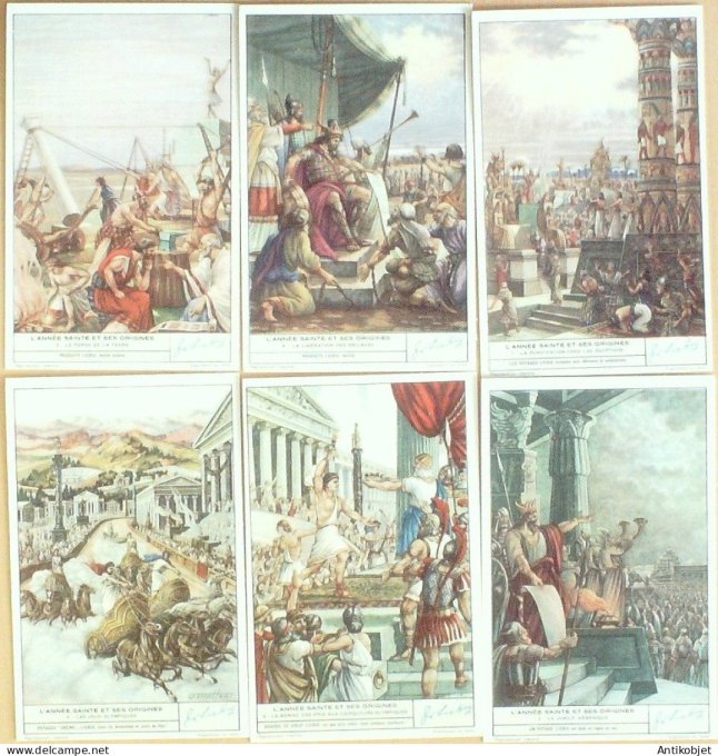 Chromo Liebig Sang 1473 L'annee Sainte & ses origines 1-6 (1949)