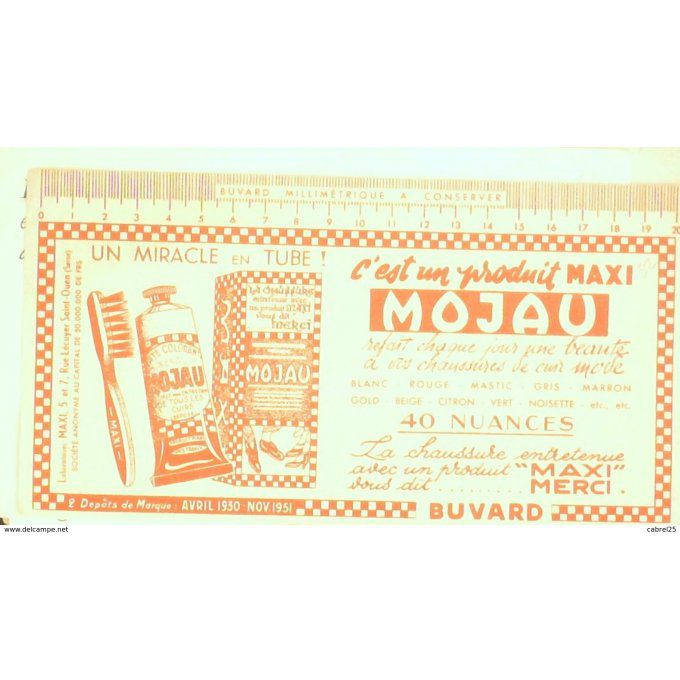 Buvard MOJAU Entretien