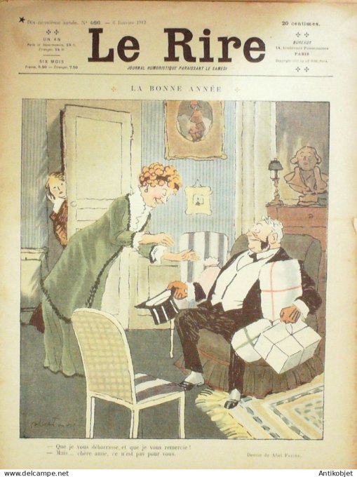 Le Rire 1912-01- 6 # 466 Journal humoristique Ed.Originale Me de Thebes