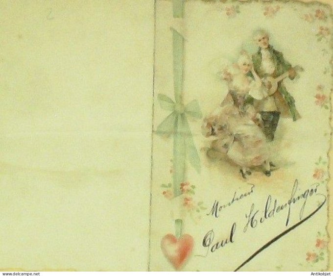 Menu illustre de noce Hôtel du Faucon Liestal (Suisse) 1902