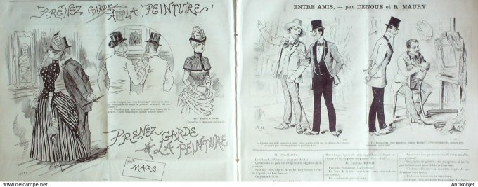 Le Journal Amusant 1885 # 1497 Prenez garde a la peinture par Mars