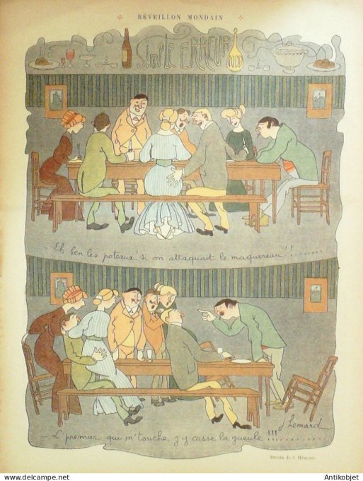 Le Rire 1912-01- 6 # 466 Journal humoristique Ed.Originale Me de Thebes