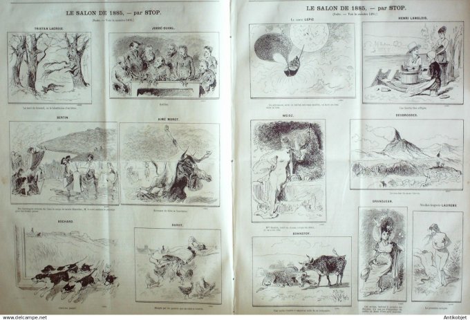 Le Journal Amusant 1885 # 1497 Prenez garde a la peinture par Mars