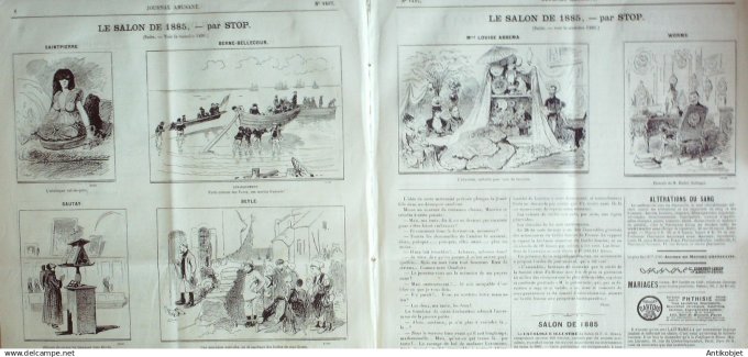 Le Journal Amusant 1885 # 1497 Prenez garde a la peinture par Mars