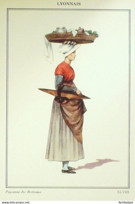 Auvergne-Rhône-Alpes Brotteaux (69) Paysanne signé  par P.A Leroux XXème