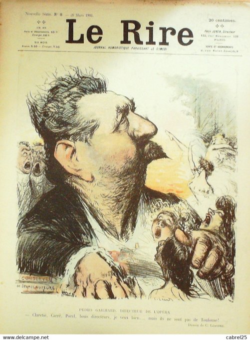 Le Rire 1903 n° 8 Léandre Burret Barcet Iribe Jack Meunier Delaw Charly Métivet