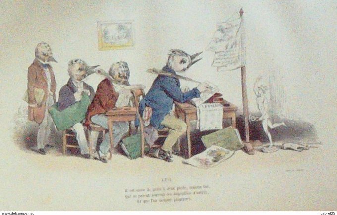 Grandville "Les Métamorphoses du jour" LXII Canards 1847