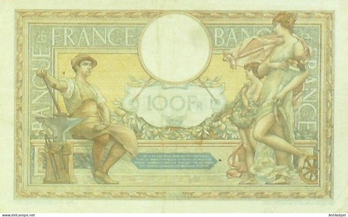 Billet Banque de France 100 francs Luc Olivier Merson Grands Cartouches CT.25=6=1931 TTB+++