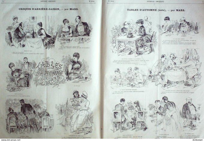 Le Journal Amusant 1880 # 1264 Le tonneau de cidre par Leonce Petit