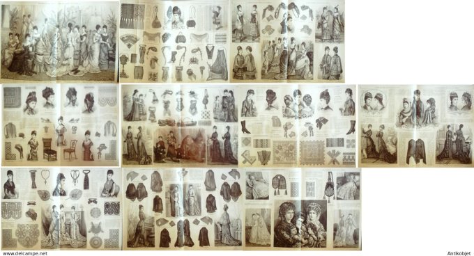 Mode illustree  1878 Lot de 10 journaux