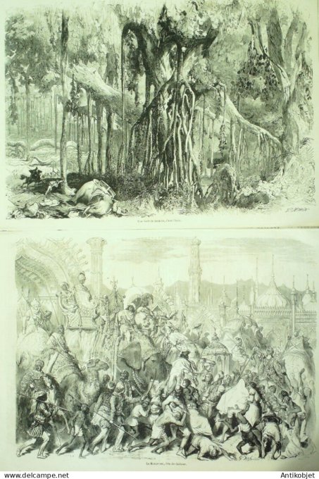 Le Monde illustré 1857 n° 29 Chine vue de Hong Kong Canton St-Point (71) Monceau