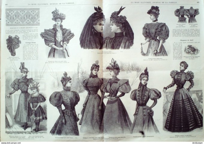 Mode illustree 1896 Lot de 10 journaux
