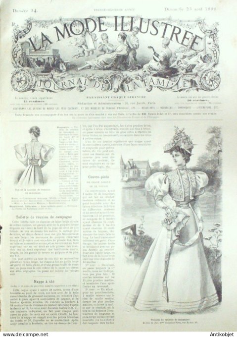 Mode illustree 1896 Lot de 10 journaux