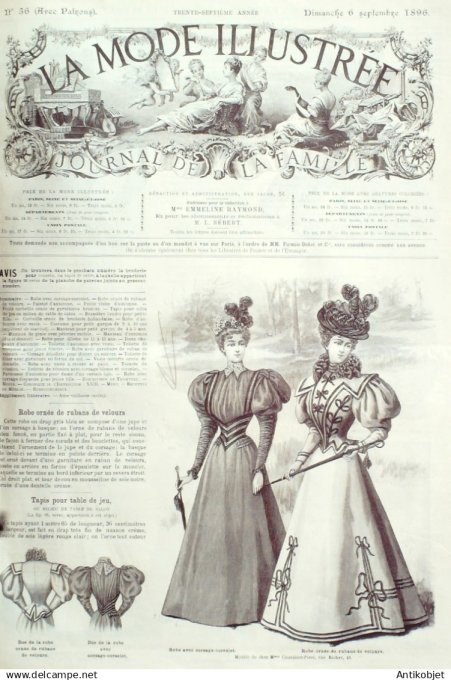 Mode illustree 1896 Lot de 10 journaux