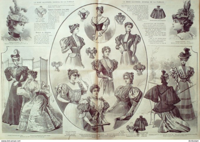 Mode illustree 1896 Lot de 10 journaux