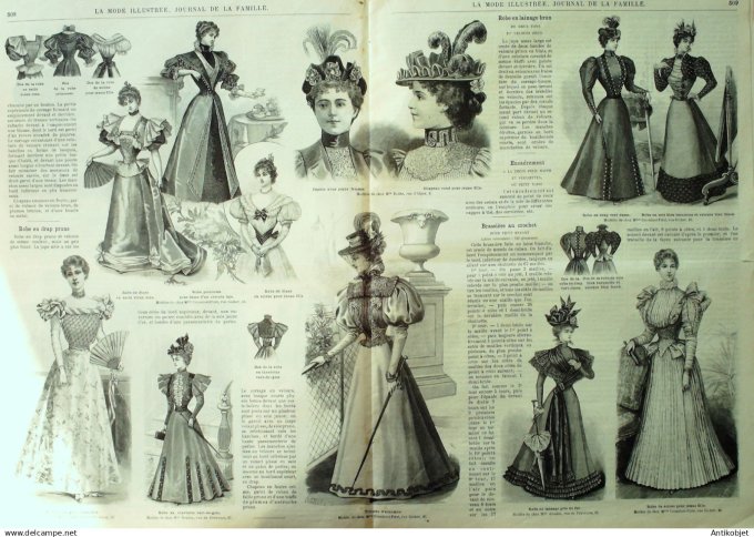 Mode illustree 1896 Lot de 10 journaux