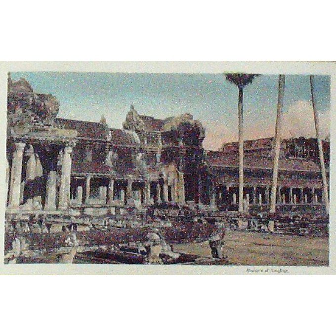 Cpa Cambodge Saigon Ruines D'angkor 1936