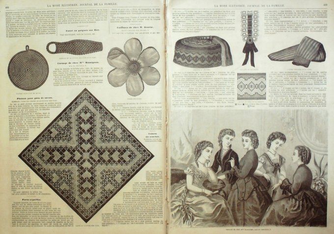 Journal Mode illustrée 1870 # 51 Corsages jeunes filles
