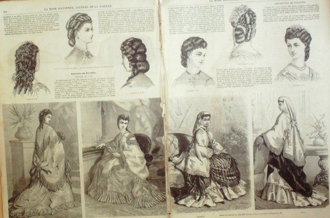 Journal Mode illustrée 1870 # 51 Corsages jeunes filles