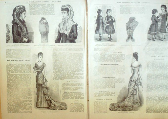 Journal Mode illustrée 1878 # 51 Robe en cachemire & vigogne 