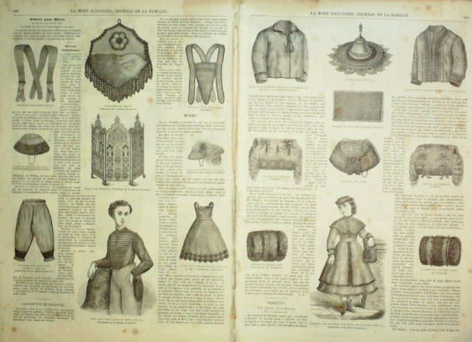Journal Mode illustrée 1868 # 51 Fichus & Pélerines