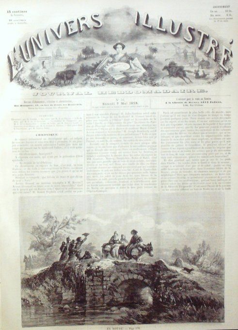 L'Univers illustré 1859 #  51 Empereur tombeau Messageries ithme de Suez Kurdes